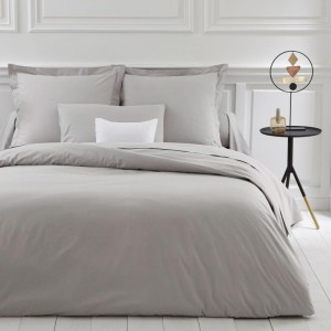 Drap plat Percale Gris perle