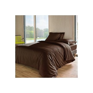 Drap plat Percale Chocolat