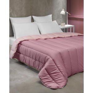Couette Bicolore 220x240 Rose fonsé/rose clair
