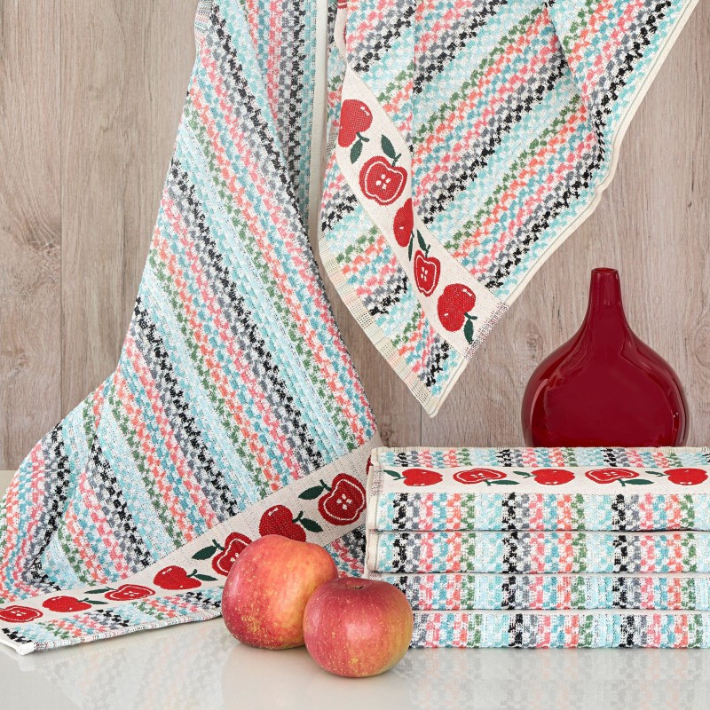 Lot de 6 carrés éponge 50x50 Pomme