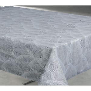 Nappe jacquard Feuillage Perle