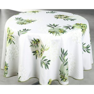 Nappe imprimée anti-tâches Frejus vert