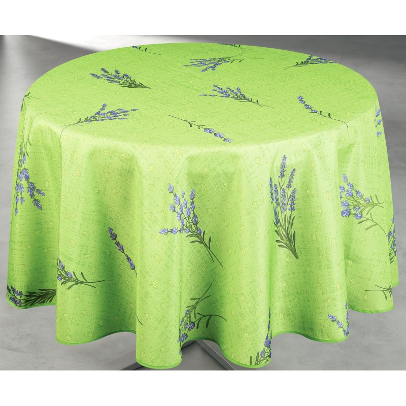 Nappe imprimée anti-tâches St Paul vert