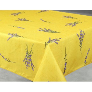 Nappe imprimée anti-tâches St Paul jaune
