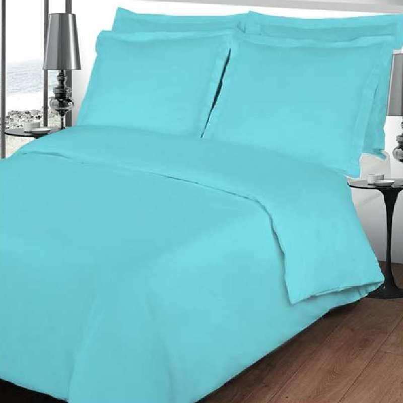 Housse Couette Turquoise Percale 220X240