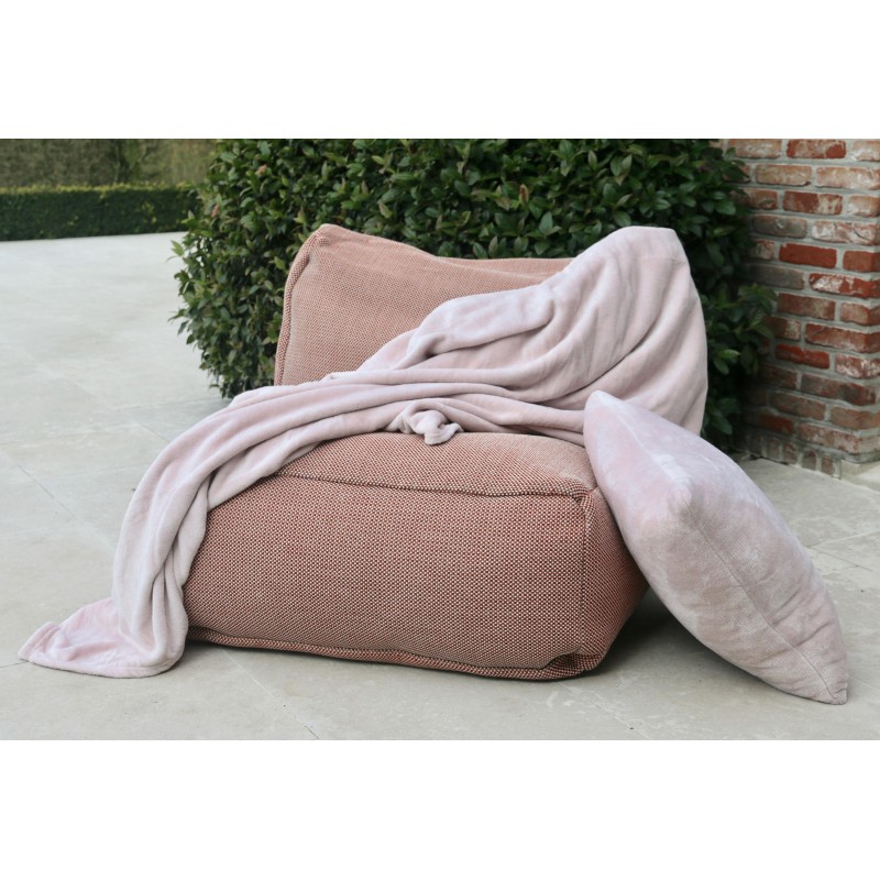 Plaid microfibre Vieux rose