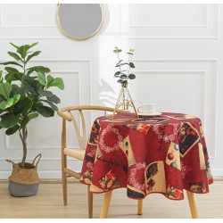 Nappe imprimée Noel Ronde 160