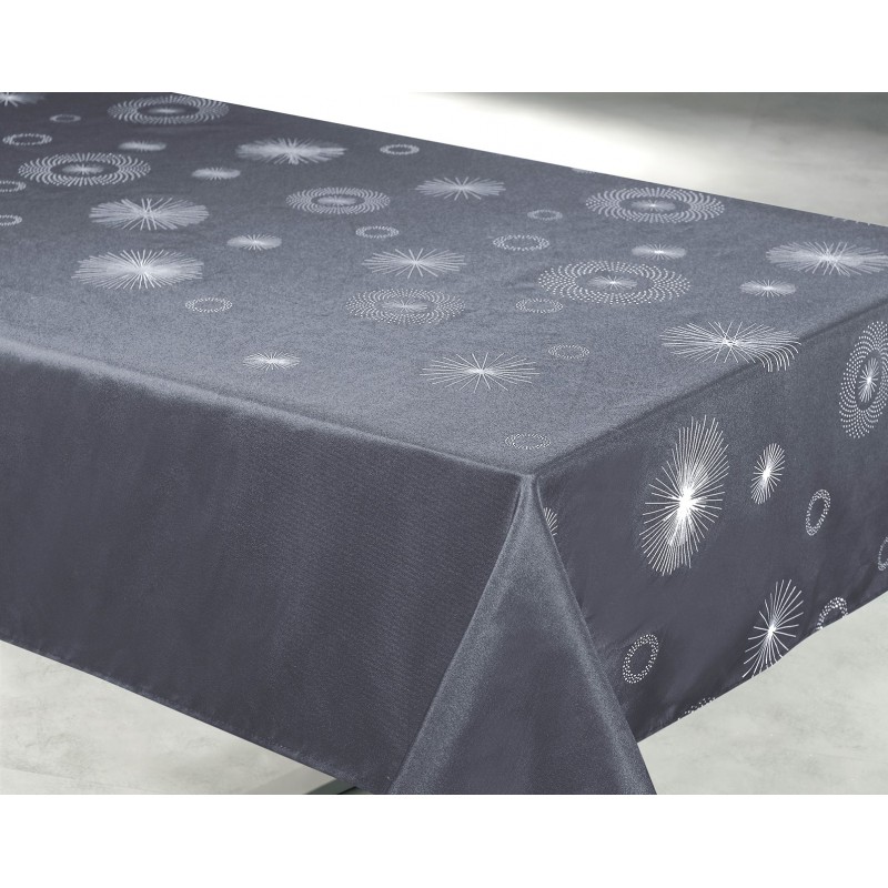 Nappe effet metal anthracite ronde 160