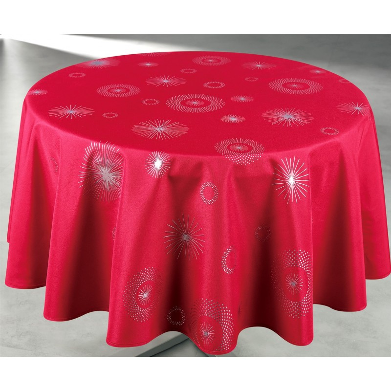 Nappe effet metal Rouge Rect 140x300