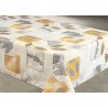 Nappe imprimée Elona beige Ronde 160cm