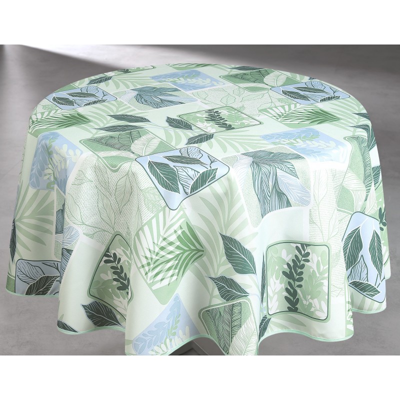 Nappe imprimée Elona Vert Ronde 160