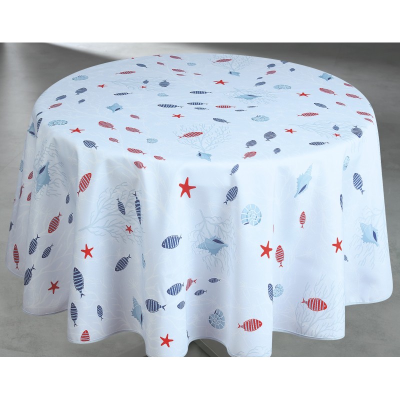 Nappe imprimée Moana bleu 145x300