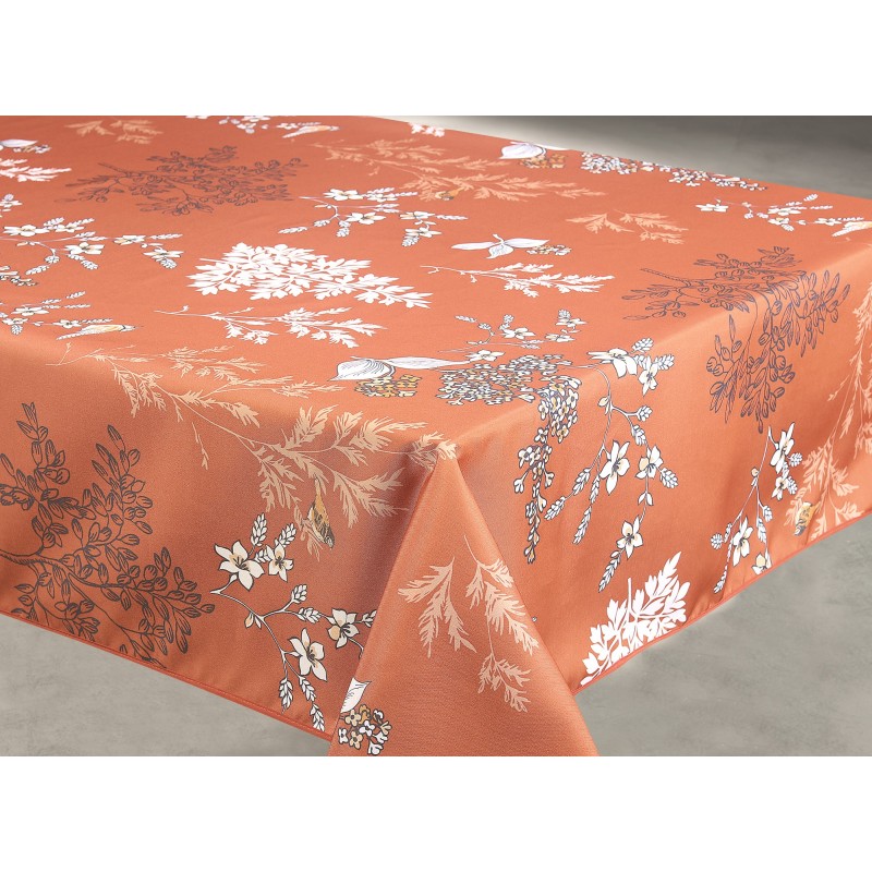 Nappe imprimée Paola rouille Ronde 160