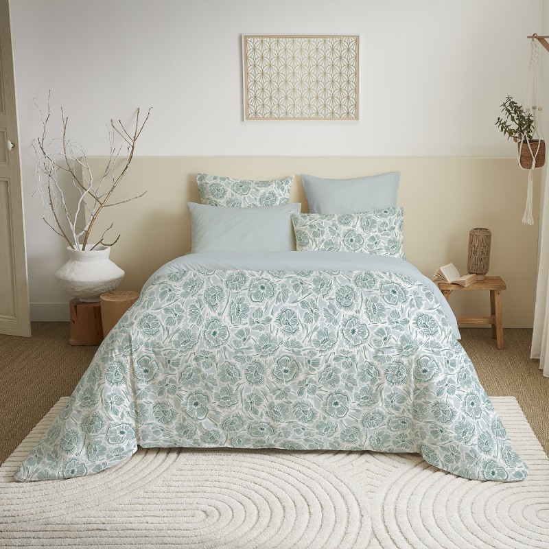 Parure Housse de couette 240x260 AGATHE CELADON + DH