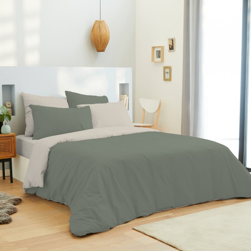 Parure Housse de couette 220x240 + DH Eucalyptus / Lin