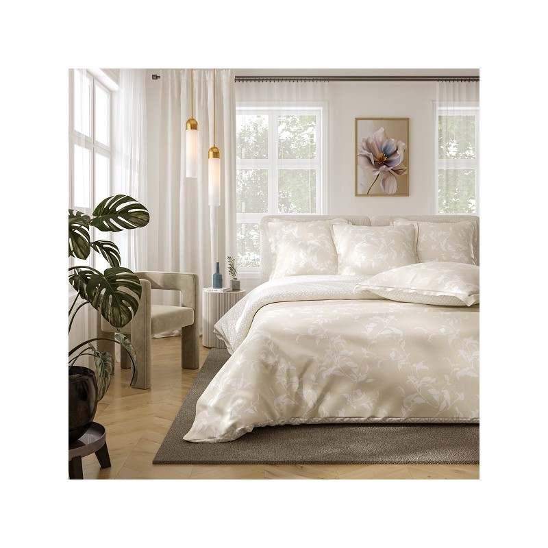 Parure 4pcs Percale Louise ficelle