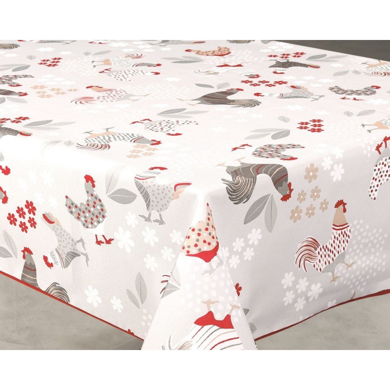 Nappe imprimée Copine gris Ronde 160cm