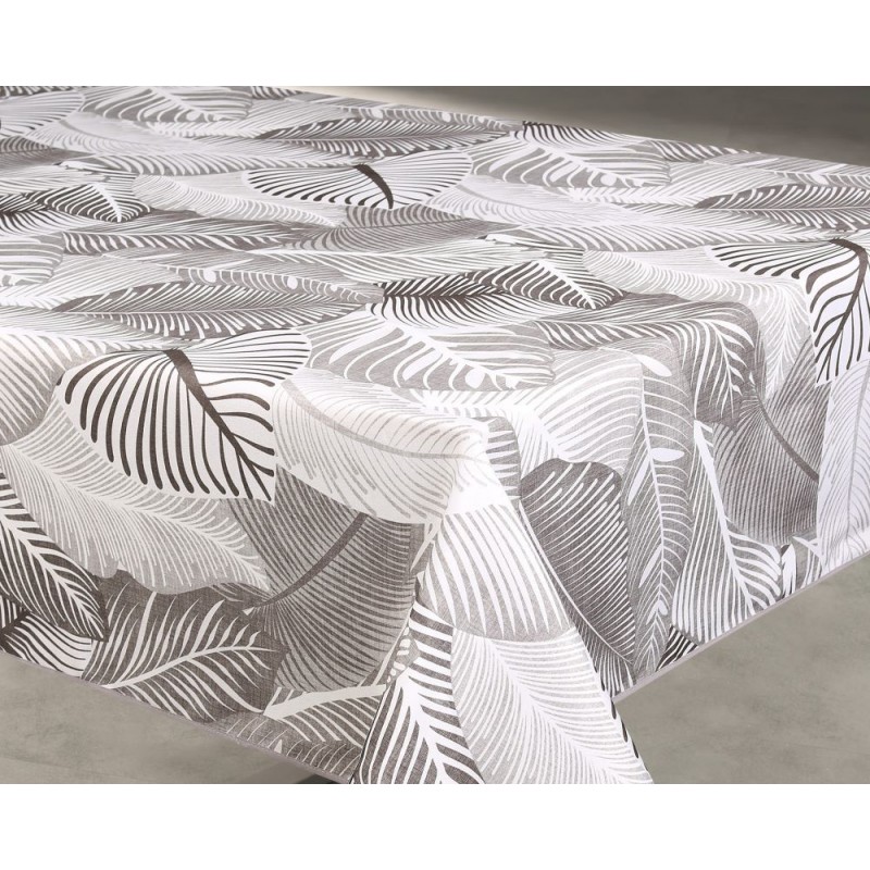 Nappe imprimée Mano gris Ronde 160cm