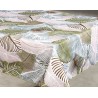 Nappe imprimée Mano vert Ronde 160cm