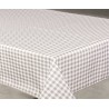 Nappe imprimée Vichy grey Ronde 160cm