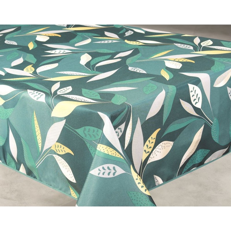 Nappe imprimée Class bleu paon 145x200