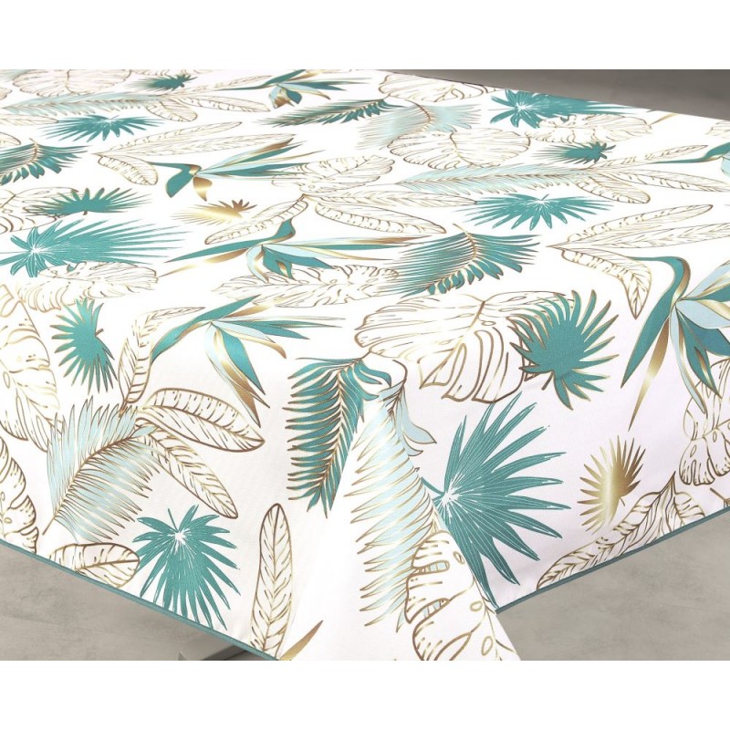 Nappe imprimée Vahina blanc 145x200