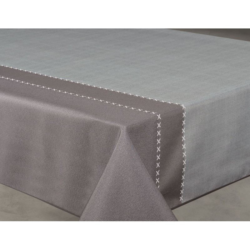 Nappe imprimée Etoffe gris 145x300