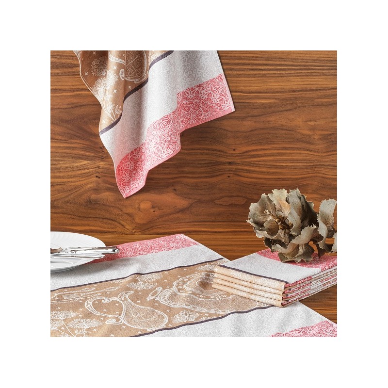 Lot de 6 torchons Jacquard 100% coton Carafe