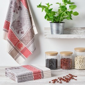 Lot de 6 torchons Jacquard...