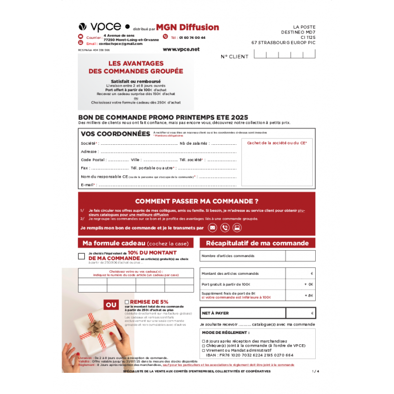 Téléchargez votre bon de commande