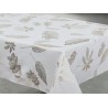 Nappe effet metal blanche 145x240
