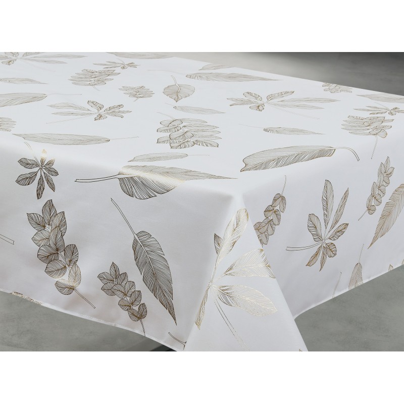 Nappe effet metal blanche 145x300