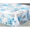 Nappe imprimée Biarritz bleu Ronde 160