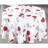 Nappe imprimée Poppies blanc Ronde 160