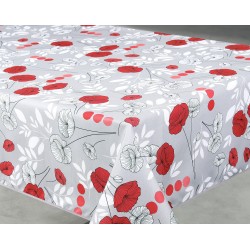 Nappe imprimée Poppies gris...