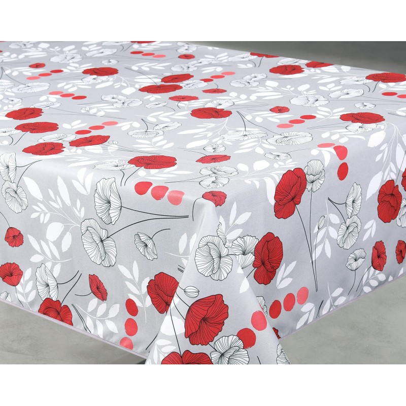 Nappe imprimée Poppies gris 145x300
