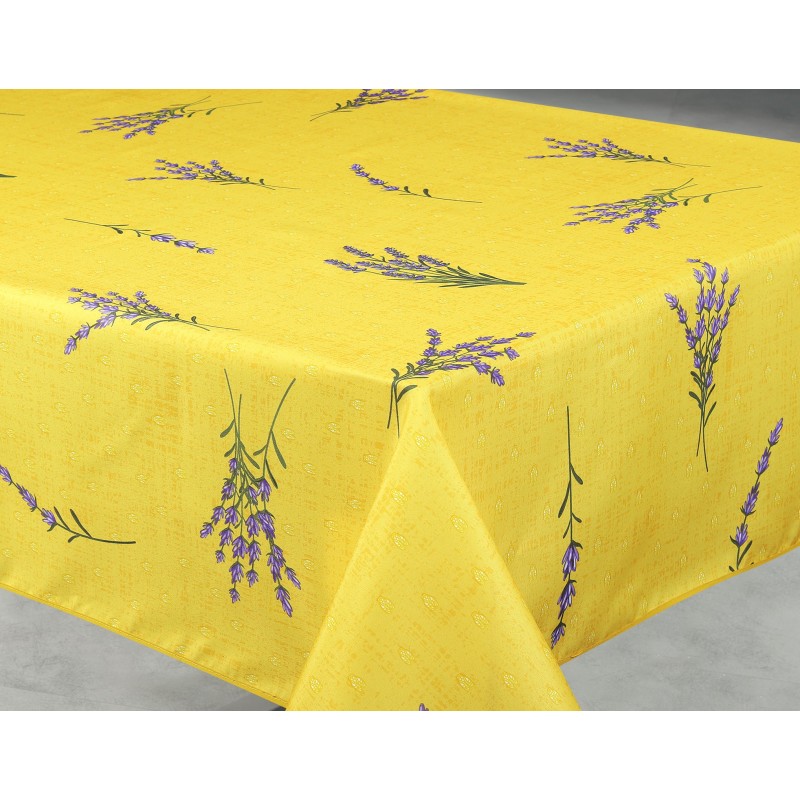 Nappe imprimée St Paul jaune 145x300