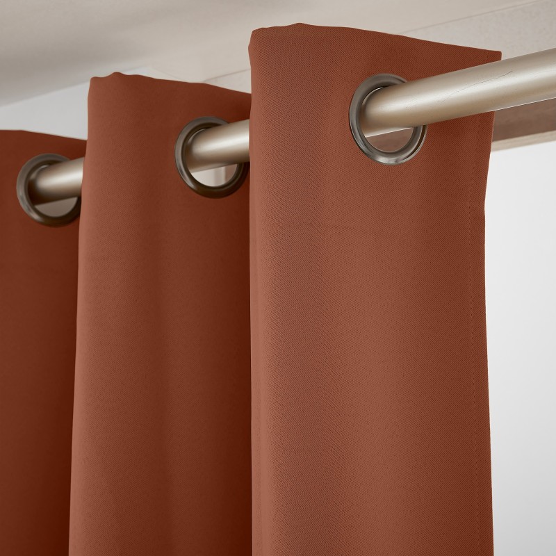 Panneau rideau obscucissant 140x260 Terracotta