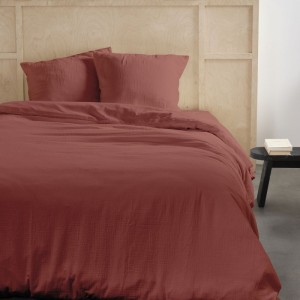 Housse de couette Gaze de coton Terracotta
