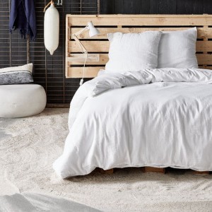 Housse de couette Gaze de coton Craie