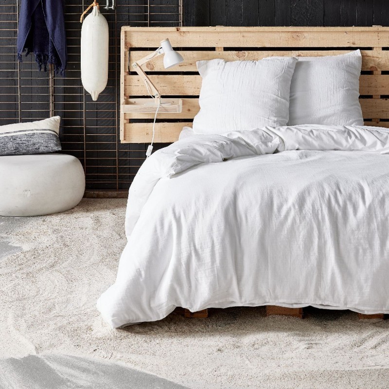 Housse de couette Gaze de coton Craie
