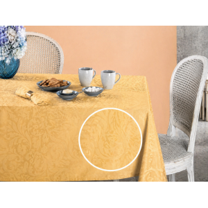 Nappe jacquard damassée Kate Champagne doré