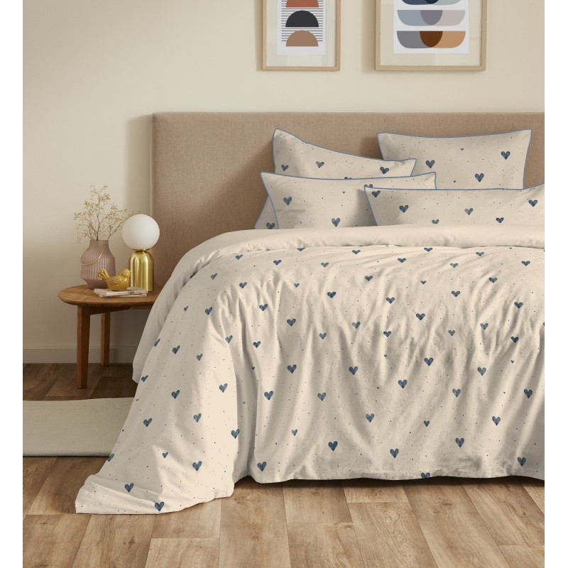 Parure housse de couette 6pcs Petits trésor bleu
