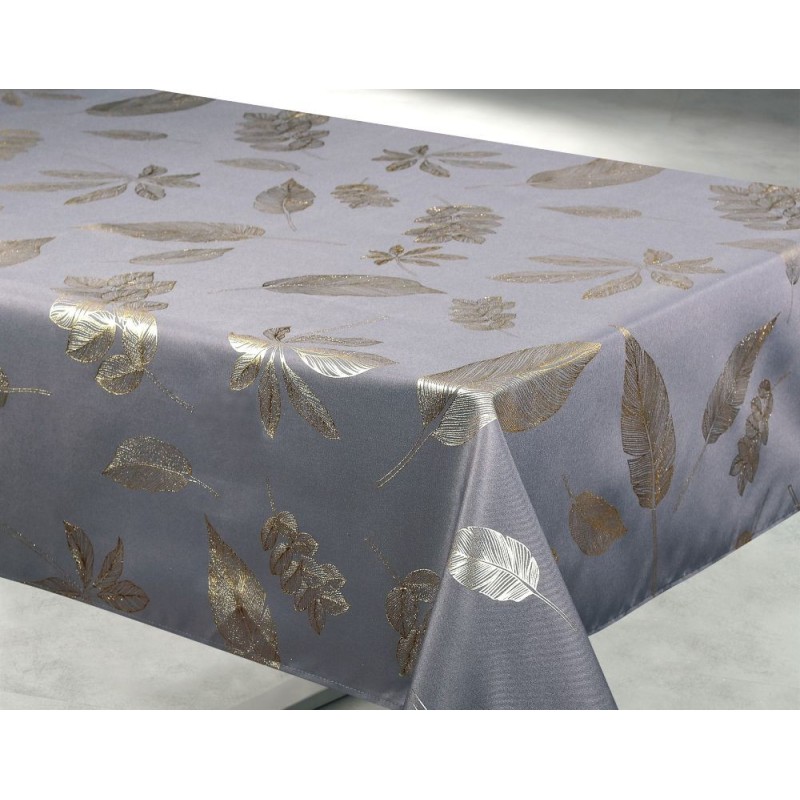 Nappe anti-tâches Effet métal Gris