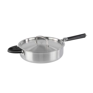 Sauteuse en inox Kamberg 28cm poignée amovible