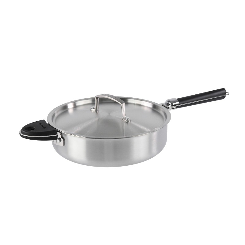 Sauteuse en inox Kamberg 28cm poignée amovible