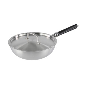 Wok en inox Kamberg 24cm poignée amovible