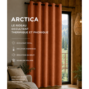 Rideau thermique et phonique Terracotta