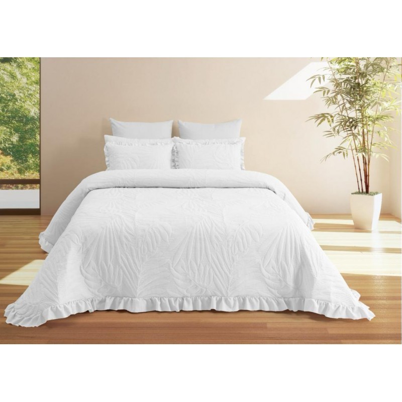 Bouti 250x270cm + 2 coussins Blanc