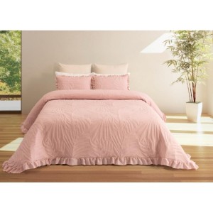 Bouti 250x270cm + 2 coussins Saumon